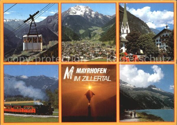 Mayrhofen Zillertal Seilbahn Total Ortsmotiv Eisenbahn Wege