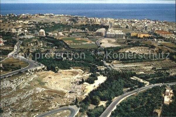 Siracusa Zona archeologica Veduta aerea