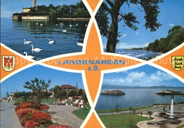Langenargen Bodensee Teilansichten Promenade Fährschiffe