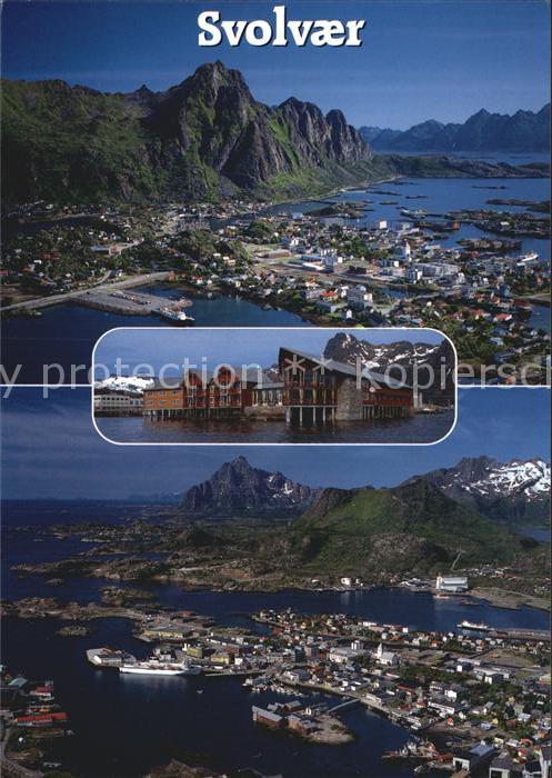 Svolvær Fliegeraufnahme Bootshäuser Hafen