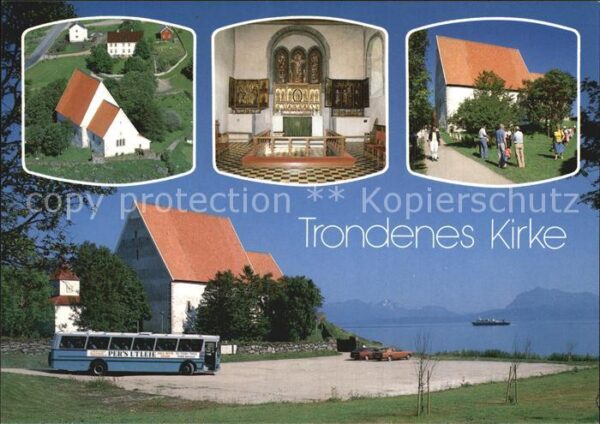 Harstad Tronenes Kirke Fliegeraufnahme Altar Bu