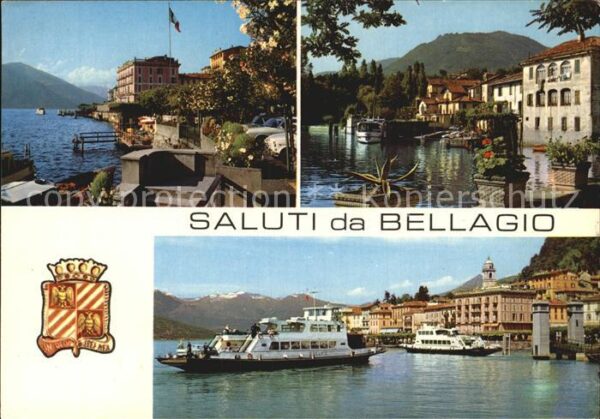 Bellagio Lago di Como Teilansichten Fährschiffe