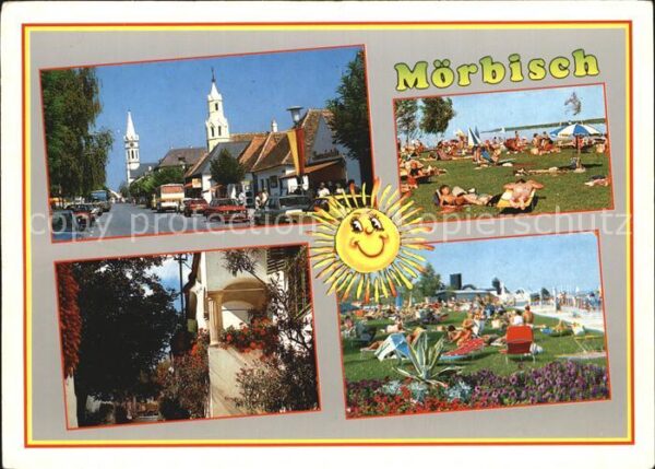 Moerbisch See Hauptplatz Ev und kath Pfarrkirche Stra