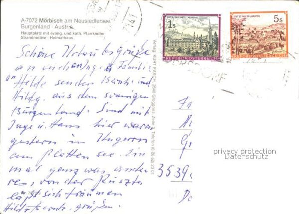 Moerbisch See Hauptplatz Ev und kath Pfarrkirche Stra – Bild 2