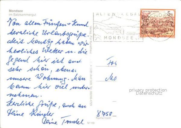 Mondsee Salzkammergut Schafberg Ortsblick Promenade Hauptplat – Bild 2