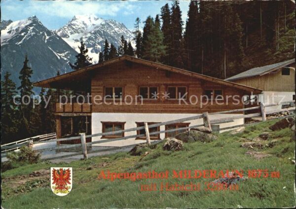 Neustift Stubaital Tirol Alpengasthof Milderaun mit Habicht