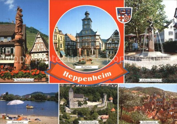Heppenheim Bergstrasse Marktbrunnen Rathaus Jokus Brunnen Bruc