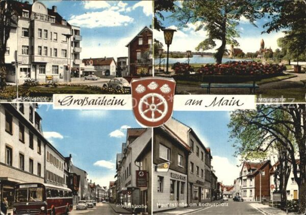 Grossauheim Rochusplatz Mainpartie Hauptstr am Roch