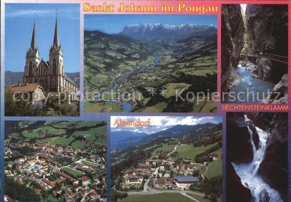 St Johann Pongau Kirche Fliegeraufnahme Liechtensteinkla
