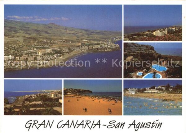 San Agustin Gran Canaria Fliegeraufnahme Panorama Strand Hotels