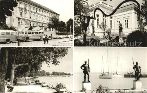 Balatonfuered Hotel Denkmal Hafen Uferpromenade Platt