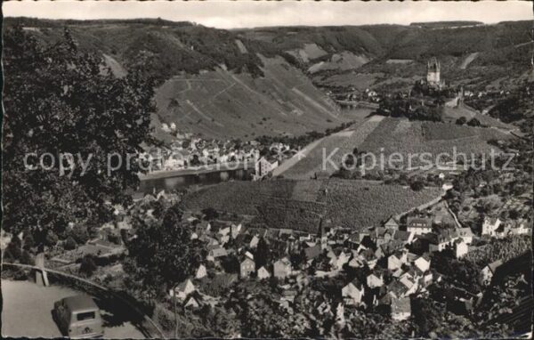 Cochem Mosel Panorama Blick von der Umkehr Moseltal