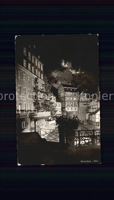 Monschau Rotes Haus Ruine Haller Nachtaufnahme
