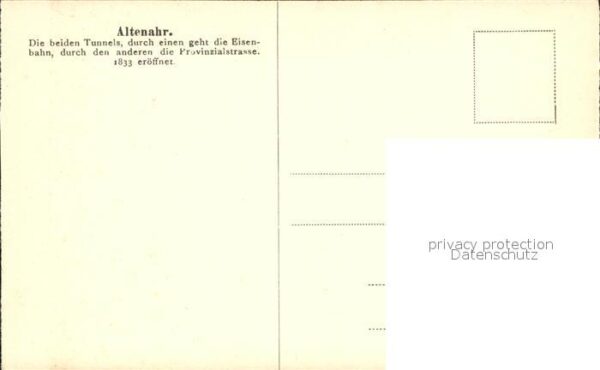 Altenahr Eisenbahn Tunnel Burgruine Burg Are – Bild 2