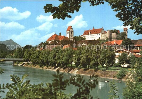 Fuessen Allgaeu Lech Hohes Schloss mit Blick zum Breite