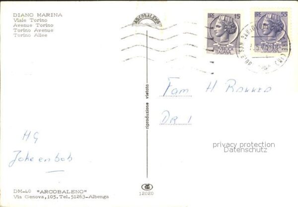 Diano Marina Viale Torino Pferdewagen Hotel Souvenir – Bild 2