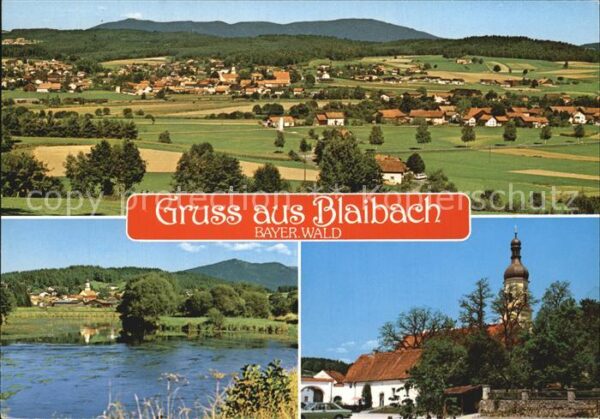 Blaibach Panorama Bayerischer Wald Kirche Partie