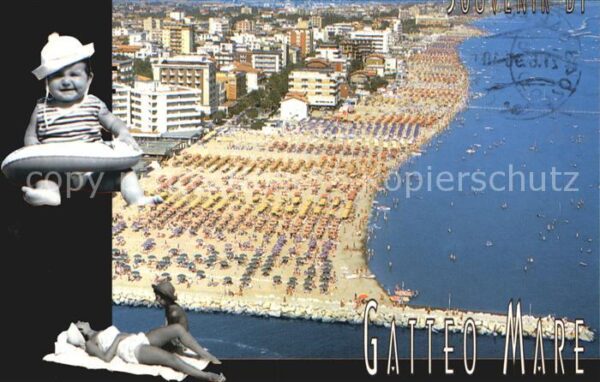 Gatteo Mare Strand Hotels Fliegeraufnahme Kind