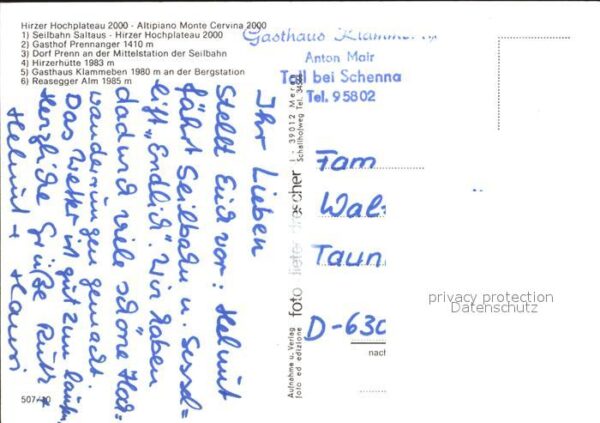 Saltaus Seilbahn Hirzer Hochplateau Berggasthof – Bild 2