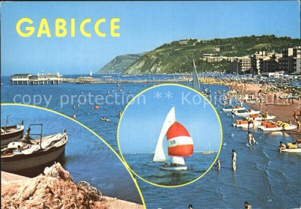 Gabicce Mare Strand Seebrücke Segeln Hafen Fischerbo