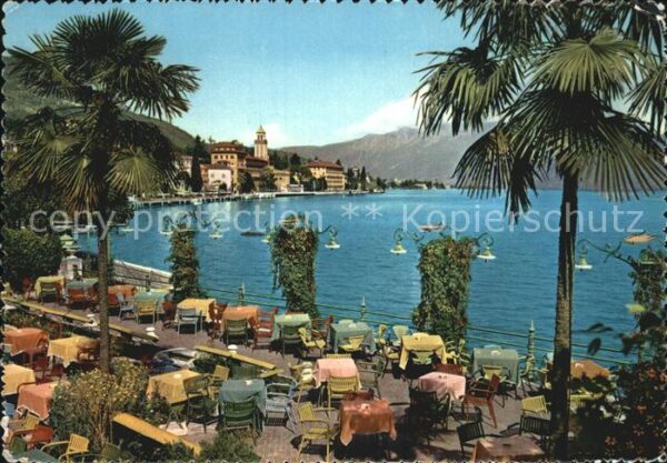 Gardone Garda Restaurant Terrasse Gardasee Palmen
