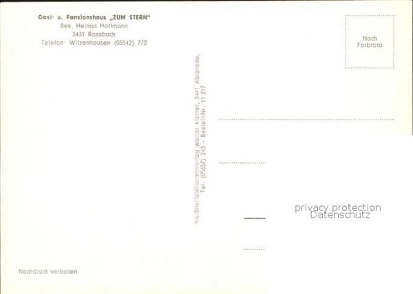 Rossbach Witzenhausen Panorama Bilstein Gasthaus Pension Zum – Bild 2
