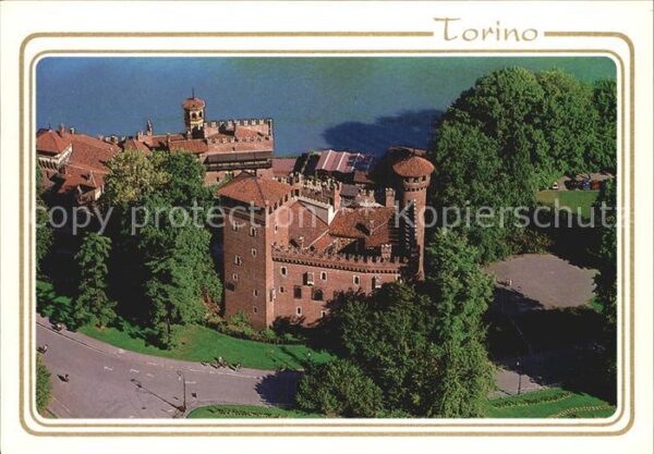 Torino Castello medioevale Schloss Fliegeraufn