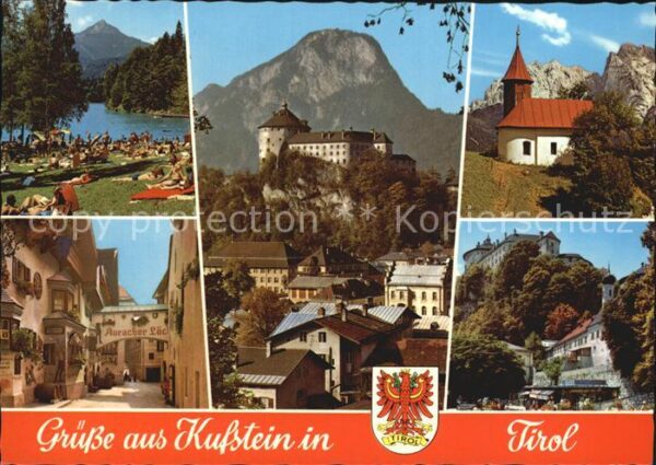 Kufstein Tirol Badestrand Auracher Löchl Festung Kapel
