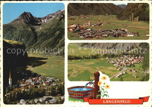 Laengenfeld Oetztal Panorama Blick gegen Süden Huben Blick