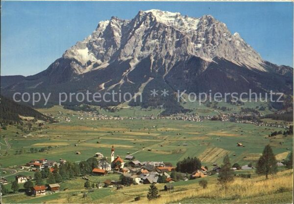 Lermoos Tirol Panorama mit Zugspitze Wettersteingebir