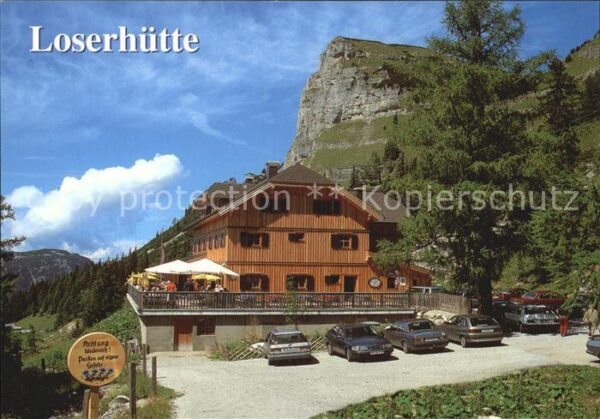 Loserhuette Berggaststätte mit Loser Totes Gebirge