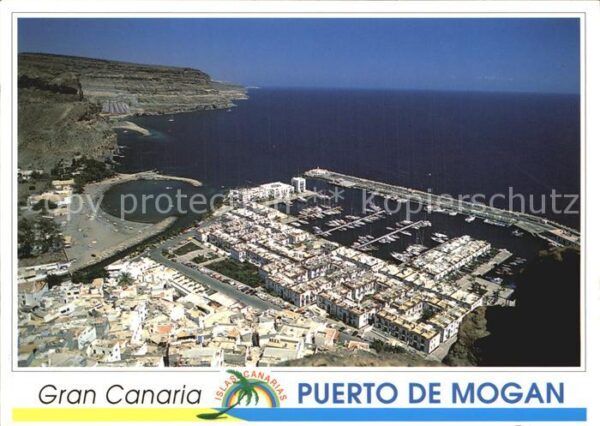 Mogan Puerto Hafen Küste Fliegeraufnahme