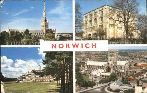 Norwich UK Cathedral Castle University