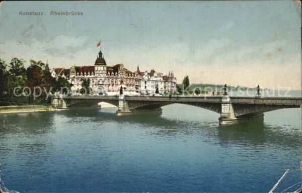 Konstanz Bodensee mit Rheinbrücke