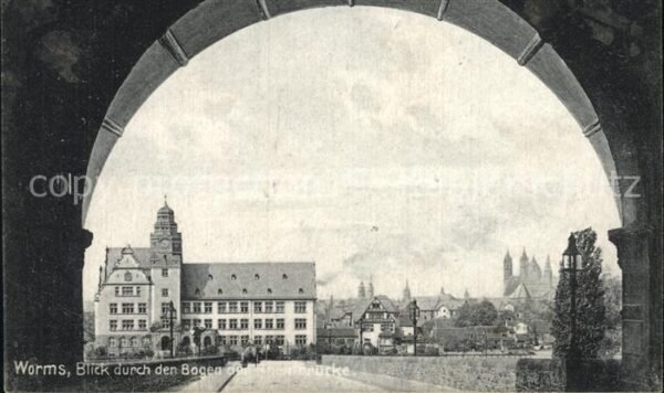 Worms Rhein Bogen und Brücke