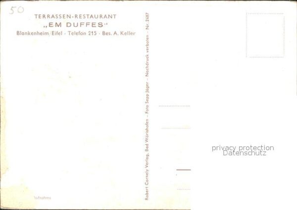 Blankenheim Eifel Terrassenrestaurant Em Duffes – Bild 2