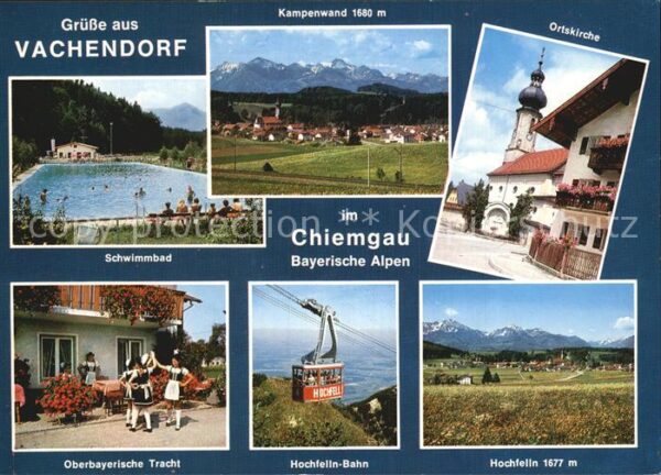 Vachendorf Oberbayern im Chiemgau mit Seilbahn Hochfelln Trac