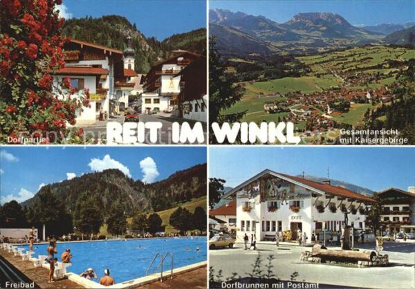 Reit Winkl Fliegeraufnahme mit Kaisergebirge Brunn