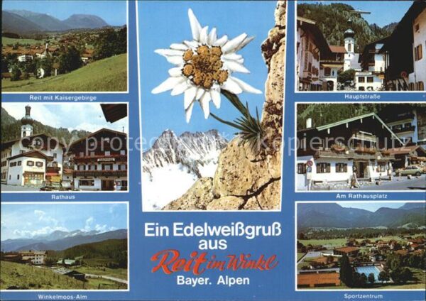 Reit Winkl mit Kaisergebirge Hauptstrasse Winkelmo