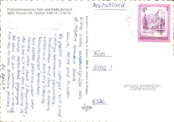 Kleinarl Pension Toni und Kathi Baldauf – Bild 2