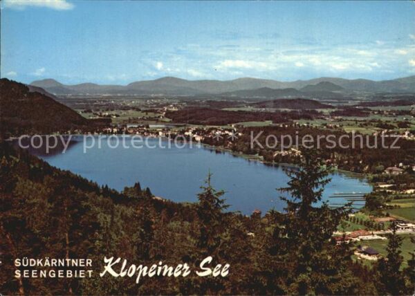 Klopeinersee Blick vom Georgiberg mit Unterberg und