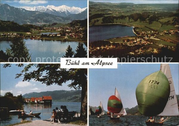 Buehl Alpsee Fliegeraufnahme Strand Camping Segeln
