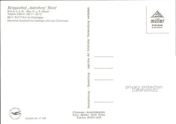 Rottau Chiemgau Berggasthof Adersberg mit Gederwand – Bild 2
