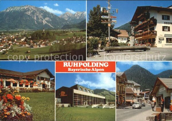 Ruhpolding mit Rauschberg Sonntagshorn Dorfplatz K