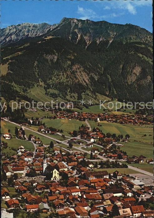 Hindelang Bad Fliegeraufnahme mit Kühgundkopf und Ise