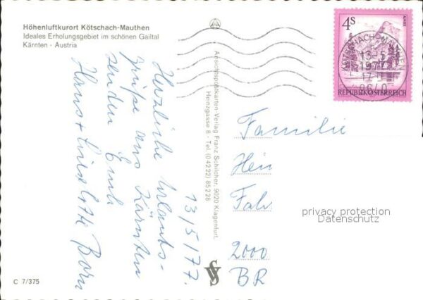 Koetschach-Mauthen Kaernten Fliegeraufnahme Fluss – Bild 2