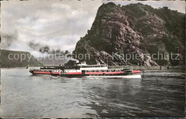 Dampfer Seitenrad Drachenfels Loreley