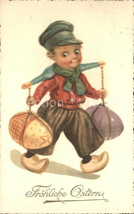Ostern Easter Paques Kind Ostereier