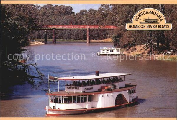 Dampfer Schaufelrad P.S. Canberra Bend Murray River Echuca