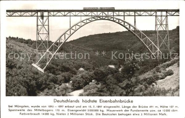 Bruecken Bridges Ponts Müngsten Eisenbahnbrücke